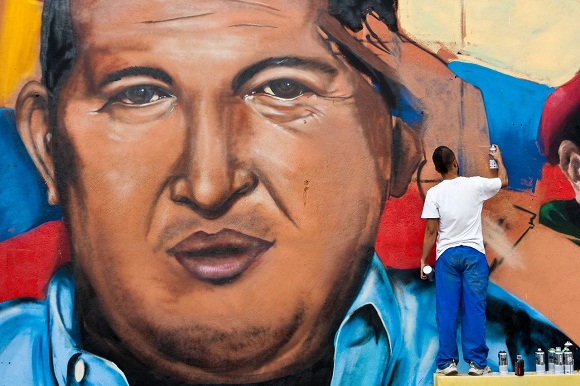 PINTADAS CON EL ROSTRO DEL PRESIDENTE HUGO CHÁVEZ EN CARACAS