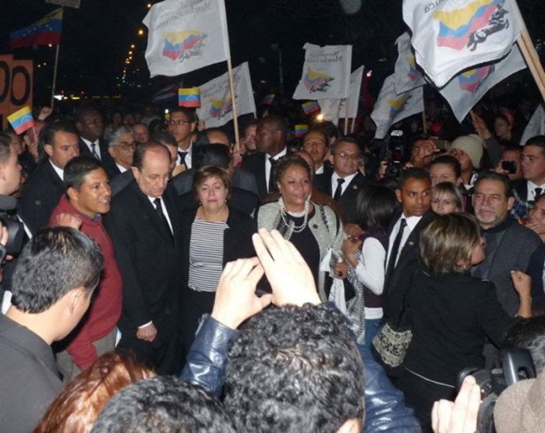 integrantes de los grupos de solidaridad con Venezuela