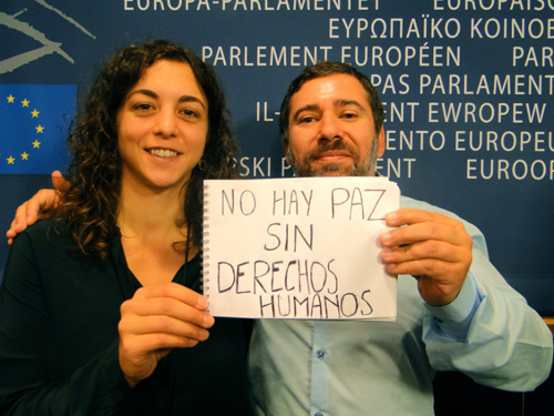 Foto 2. Eurodiputados Tania Gonzalez (Vicepresidenta Delegacion con países Andinos) y Javier Couso (Vicepresidente de la Comsión de Asuntos Exteriores)