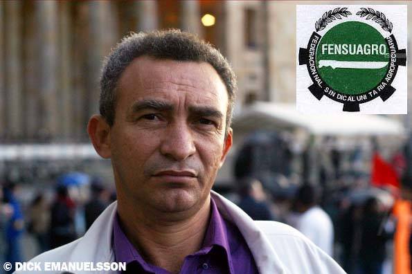Eberto Diaz Montes, presidente de la Federación Nacional Sindical Unitaria Agropecuaria FENSUAGRO-CUT