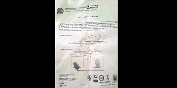 Acta firmada por María del Pilar Hurtado.