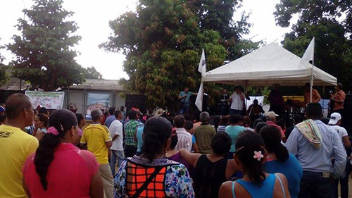 Acto en Barrio La Granja de Montería