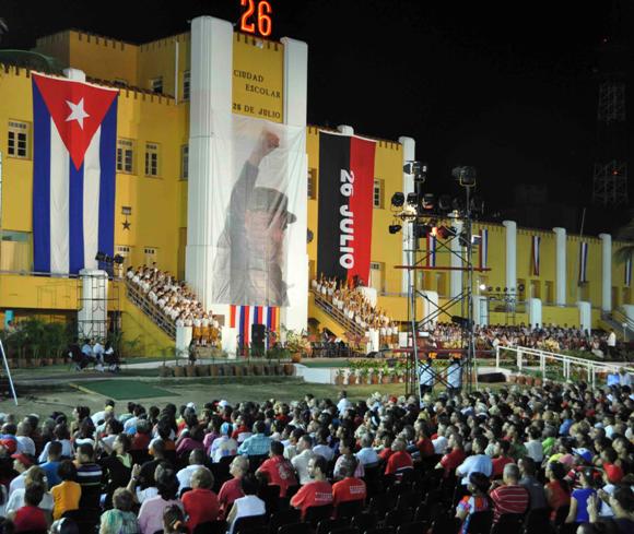 SANTIAGO DE CUBA-ACTO CENTRAL POR EL DIA DE LA REBELDIA NACIONAL