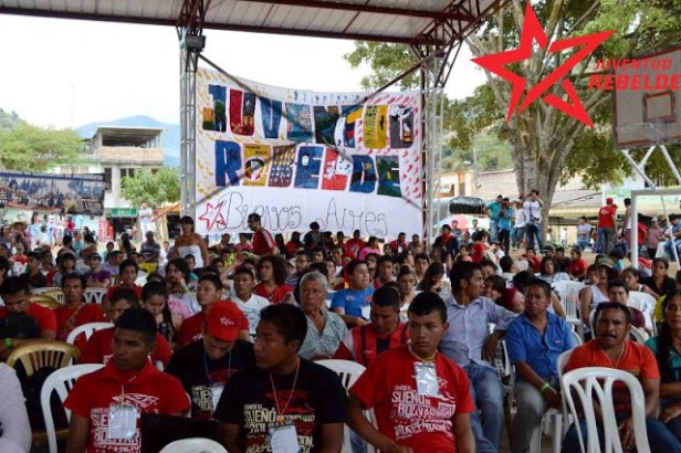 Juventud Rebelde Brigada Internacional Juvenil por la Paz en El Mango