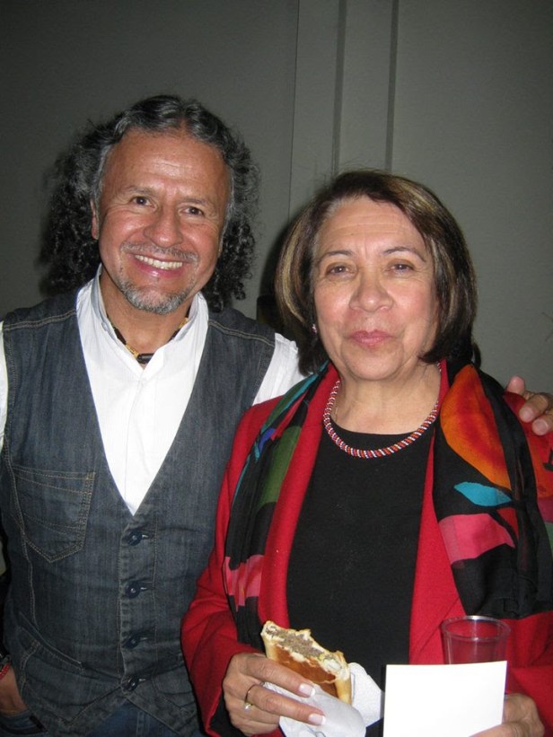 Aida y el presidente de Fenaltrase William Reyes 