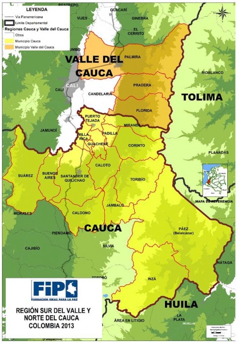 norte del Cauca y sur del Valle