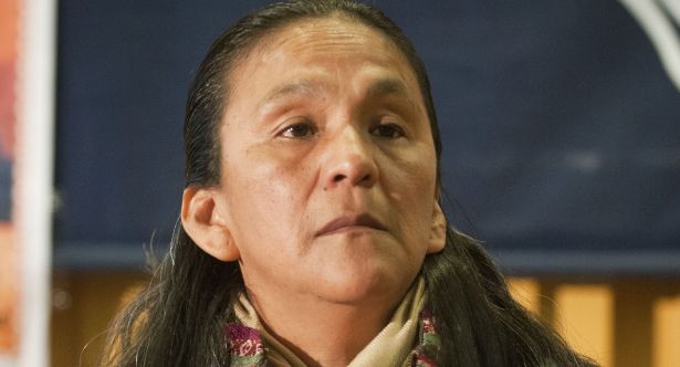 zzzznacp2 NOTICIAS ARGENTINAS BAIRES, ENERO 16: Fotografia de archivo de la líder de la organización kirchnerista Tupac Amaru, Milagro Sala, quien fue detenida este mediodía en Jujuy, luego de que el gobernador, Gerardo Morales, le quitara la personería jurídica a la agrupación y la acusara de haberse llevado en noviembre pasado "29 millones de pesos en efectivo de un banco". FOTO NA: DAMIAN DOPACIO zzzz