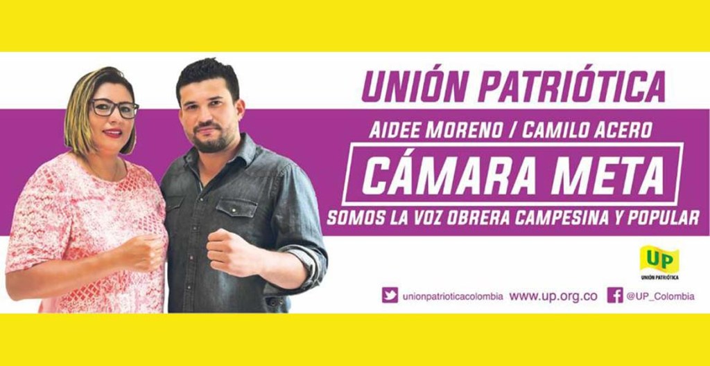 Camilo Acero y Aideé Moreno, dirigentes populares del Meta a la Cámara de&nbsp;Representantes