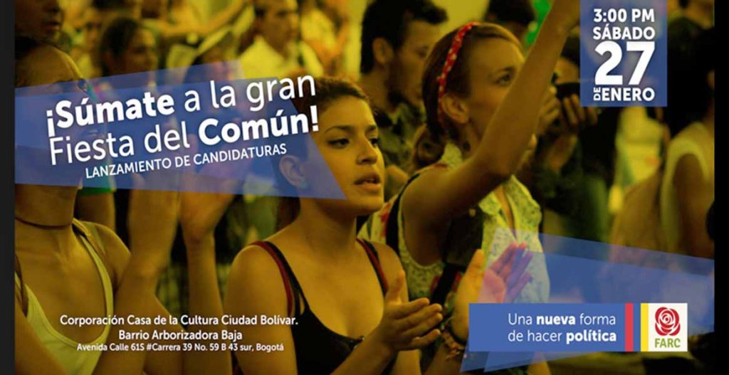 Partido Farc realiza lanzamiento de su campaña en Ciudad&nbsp;Bolívar