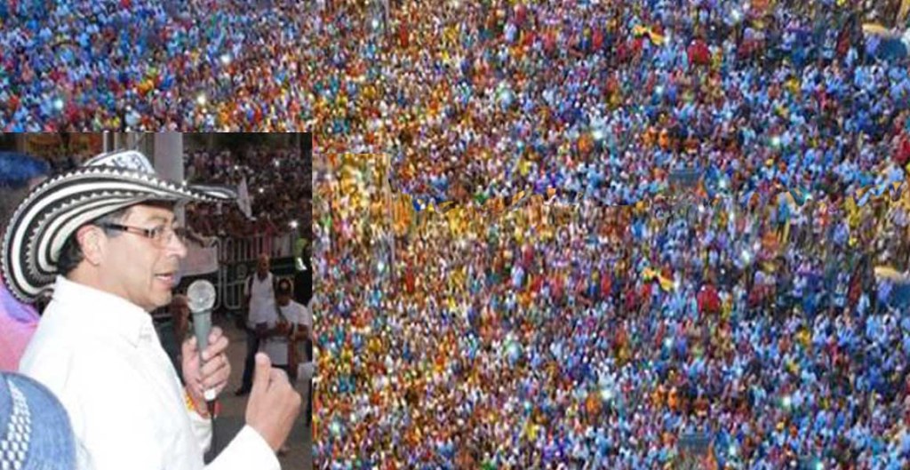 Petro en Cartagena llamó a ganar en primera vuelta la batalla&nbsp;presidencial