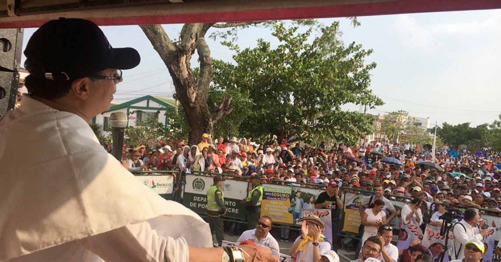 Vibrantes concentraciones con Gustavo Petro en Corozal y Los Palmitos&nbsp;(Sucre)