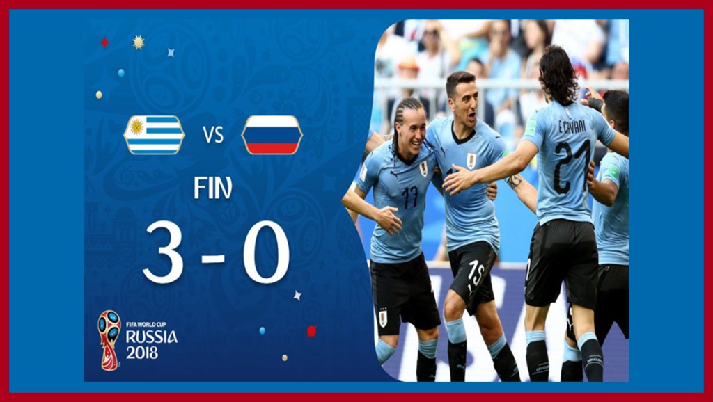 Uruguay ratifica su favoritismo y derrota a Rusia en el&nbsp;Mundial