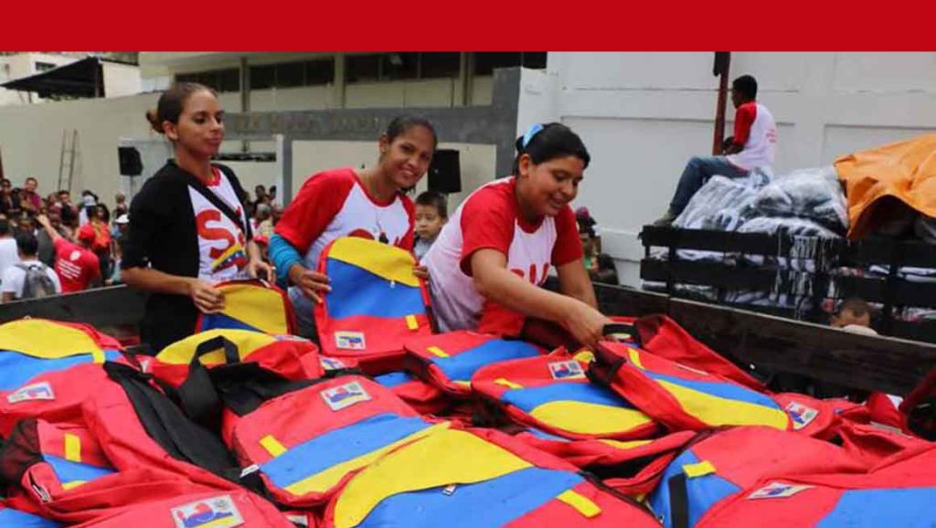VENEZUELA. Comienza distribución de 4 millones de morrales y útiles escolares en todo el&nbsp;país