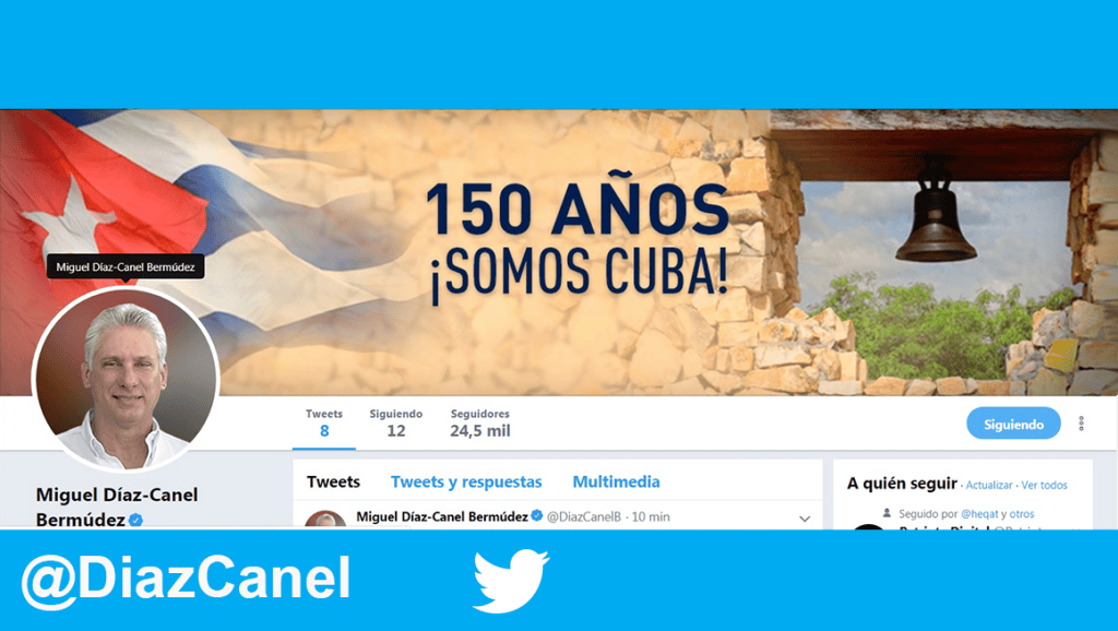 Presidente de Cuba tiene ya más de 24 mil seguidores en&nbsp;Twitter