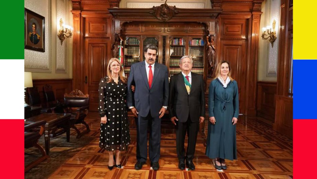 Maduro fue recibido por López Obrador en el Palacio Nacional de&nbsp;México