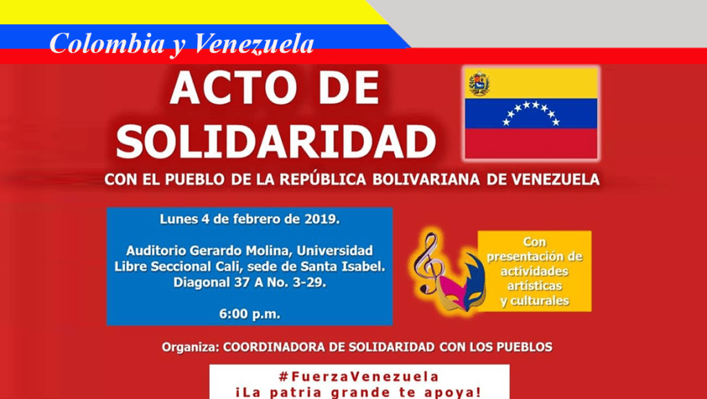 En Colombia crece el clamor por paz, hermandad y solidaridad con&nbsp;Venezuela