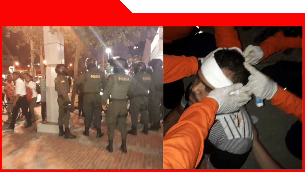 Esmad disuelve con violencia marcha pacífica de estudiantes contra el&nbsp;fiscal
