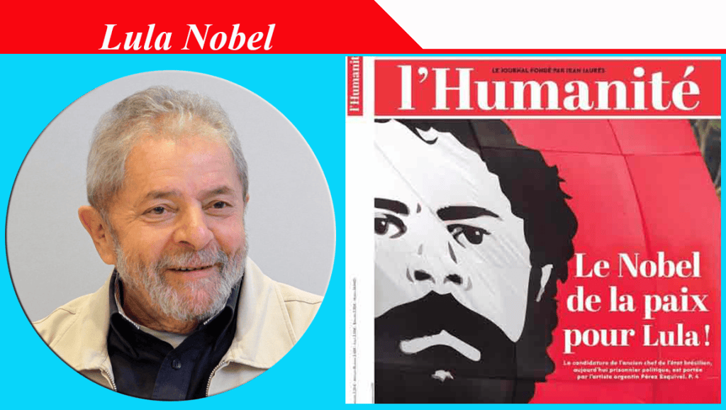 Diario francés L’Humanité dedica portada a Lula para Nobel de la&nbsp;Paz