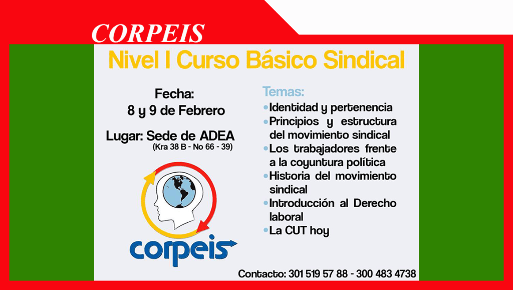 En Barranquilla desarrollan Curso Básico Sindical -8 y 9 de febrero- Sede&nbsp;ADEA
