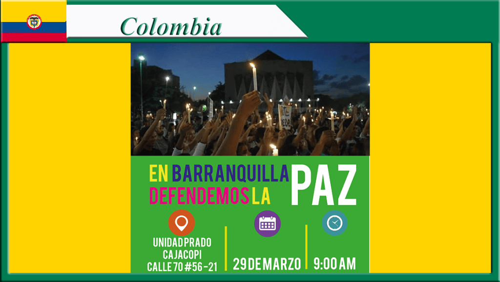 Barranquilleros se movilizan el 29 de marzo por la paz y la&nbsp;vida