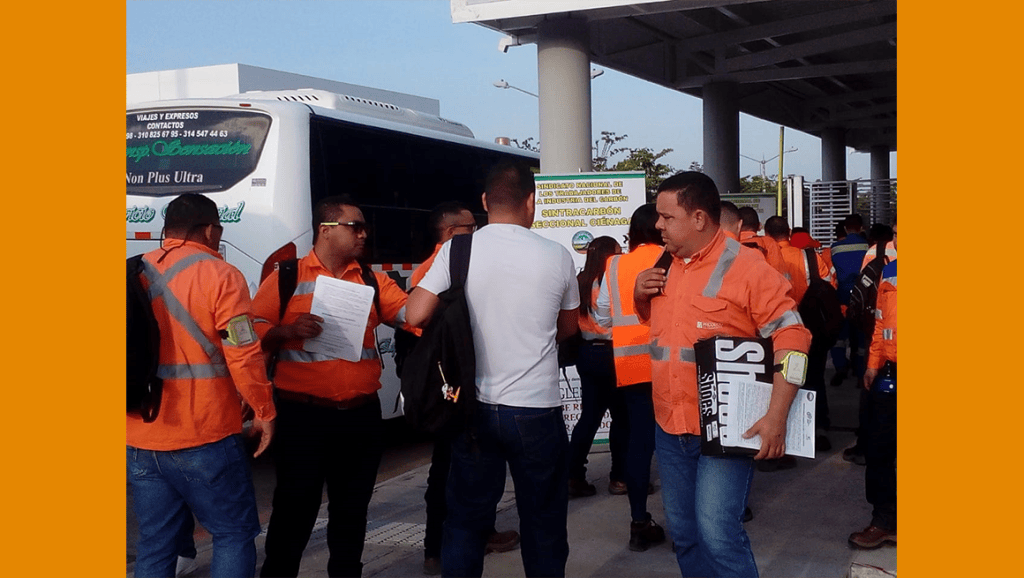 En Santa Marta realizan plantón de solidaridad sindical con trabajadores de&nbsp;Prodeco