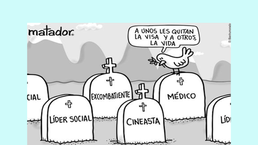 Exigimos garantizar los derechos a la paz, la salud, la naturaleza, y la&nbsp;vida.