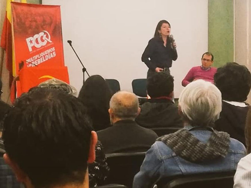 Jorge Rojas y Heidy Sánchez en instalación de la conferencia distrital del Partido&nbsp;Comunista