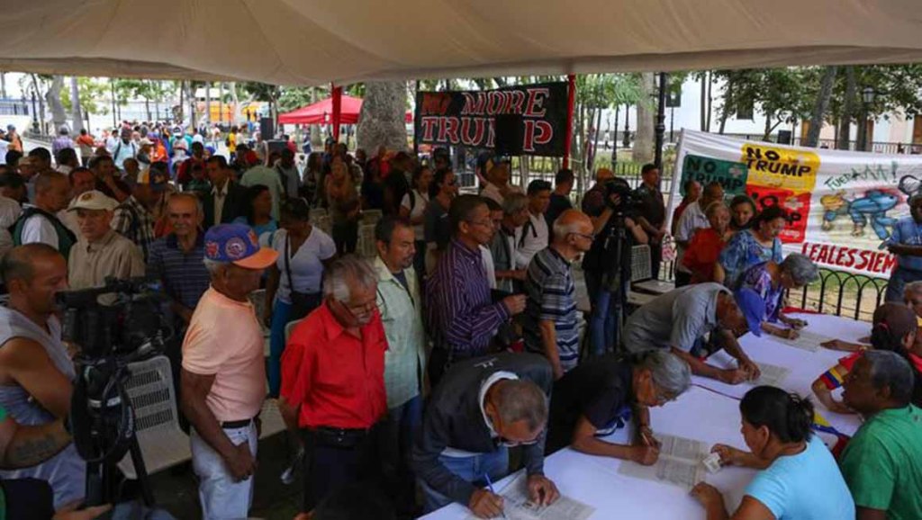 Instalarán Puntos Patria en todo el país para recolección de firmas en rechazo al bloqueo de&nbsp;EEUU