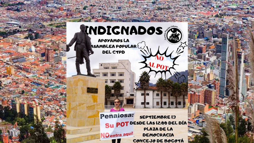 Convocan en Bogotá asamblea popular para rechazar el POT arbitrario de&nbsp;Peñalosa