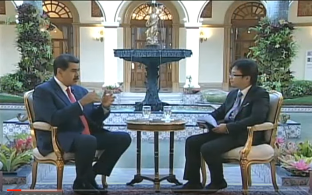 Presidente Nicolás Maduro entrevistado por agencia Xinhua de China, 31 agosto&nbsp;2019