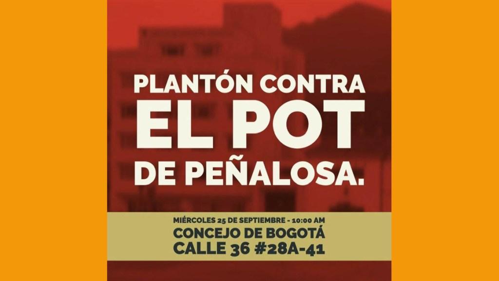 Nueva protesta en Bogotá para rechazar el POT arbitrario de Peñalosa -25&nbsp;Sept-