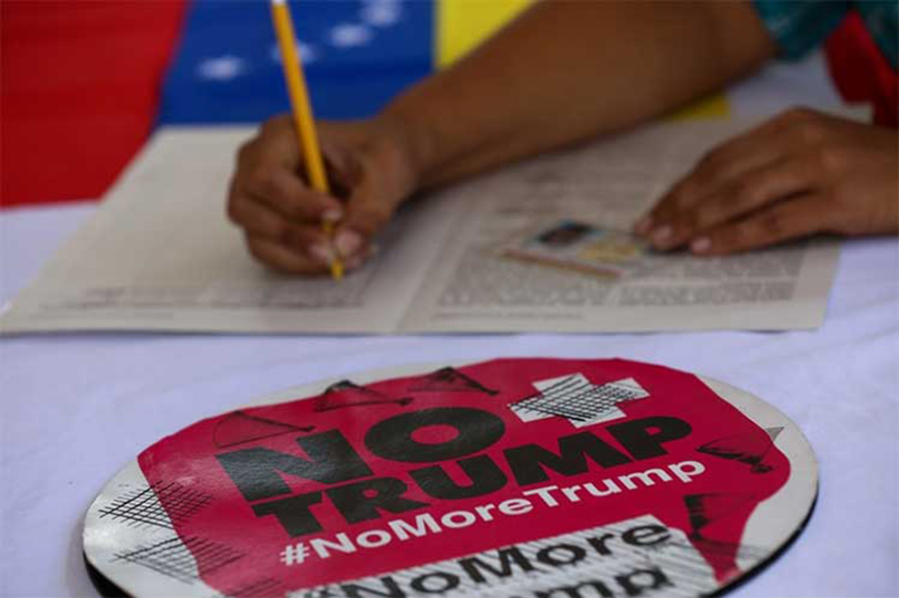 Continúa en Venezuela recolección de firmas contra bloqueo de&nbsp;EE.UU.