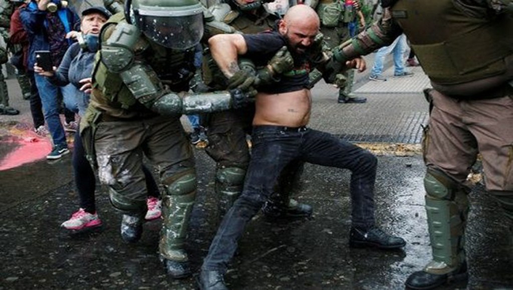 Reportan en Chile más de cinco mil detenidos y casi dos mil&nbsp;heridos