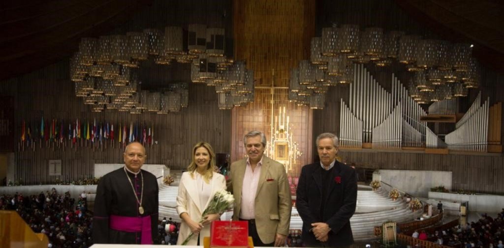 Presidente electo de Argentina visita basílica de Guadalupe en&nbsp;México