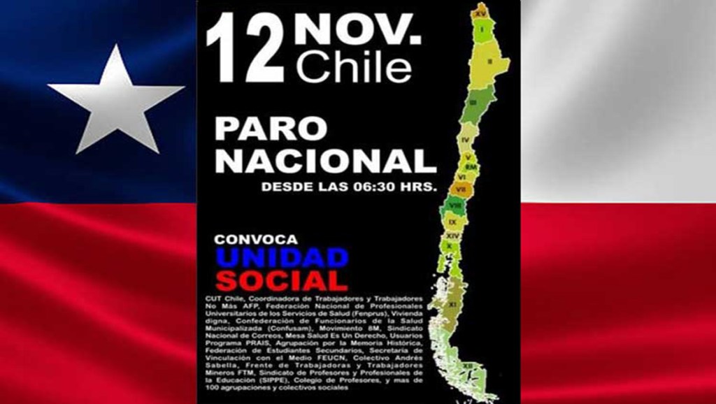 Chile amanece en huelga general convocada por movimiento&nbsp;social