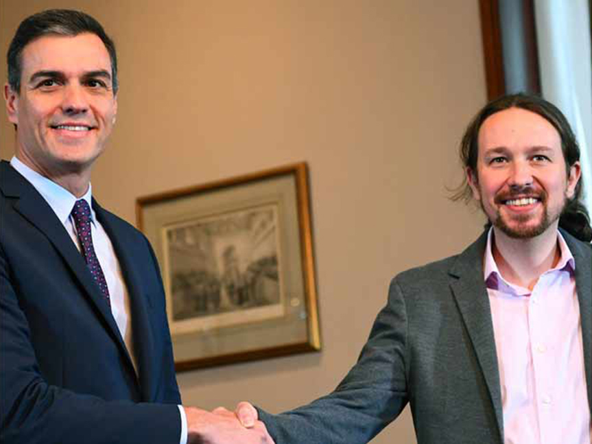 Sánchez confirma a Iglesias de vicepresidente y arma su&nbsp;Gobierno