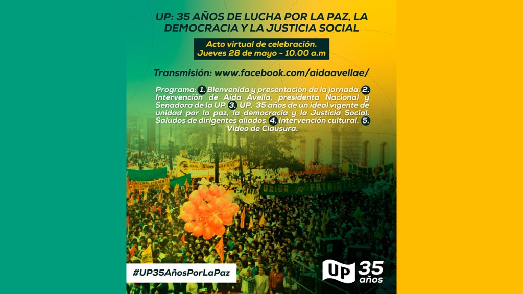 Partido UP celebra el 28 de mayo 35 años de&nbsp;existencia