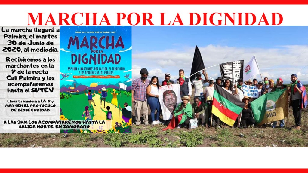 Marcha por la dignidad y el repudio al exterminio de lideres sociales y excombatientes de&nbsp;Farc