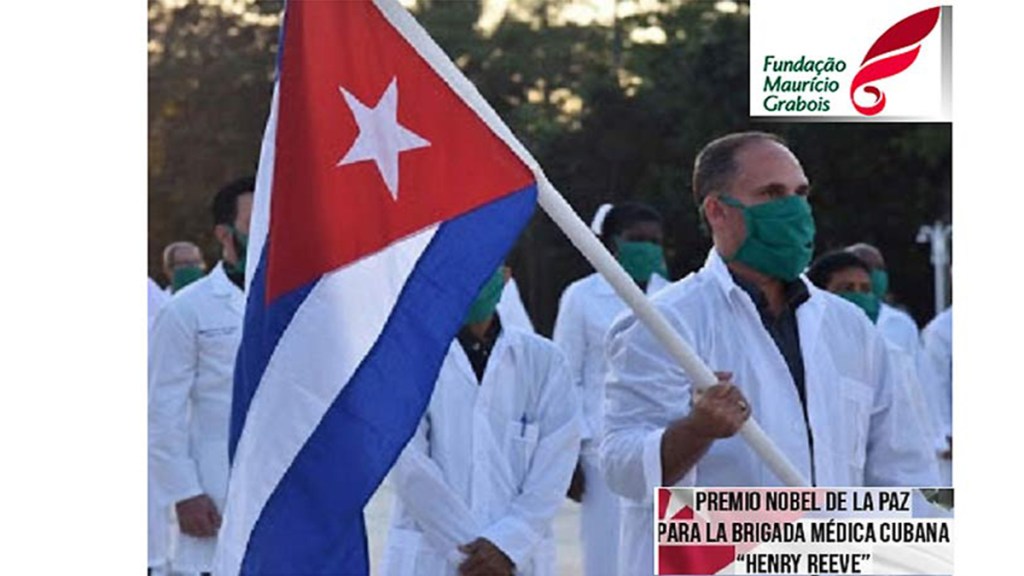 Médicos de Cuba merecen Nobel de la Paz, afirma fundación en&nbsp;Brasil