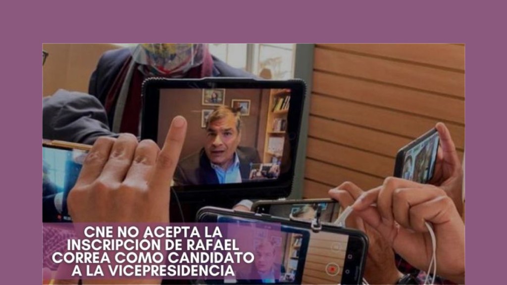 Consejo Nacional Electoral de Ecuador no acepta la inscripción de Rafael Correa como candidato a la&nbsp;vicepresidencia