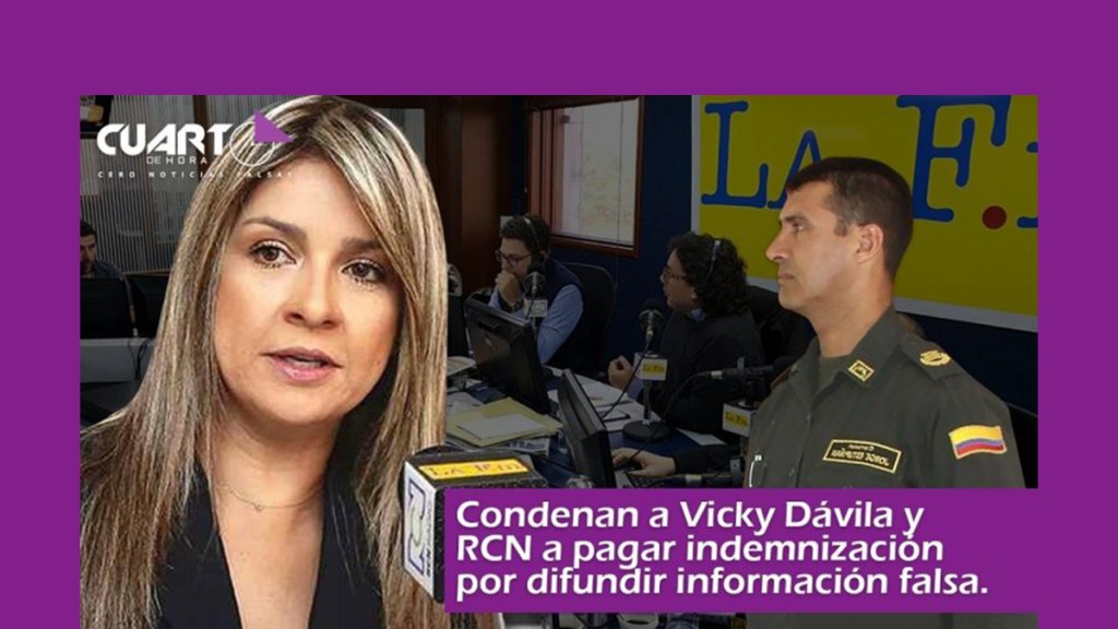 Condenan a Vicky Dávila y RCN a pagar indemnización por difundir información&nbsp;falsa