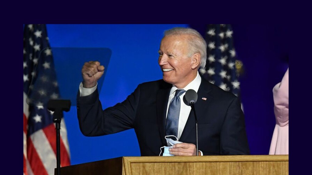 Joe Biden, presidente EE.UU. Alegría de caballo&nbsp;capón