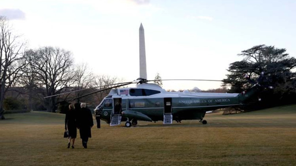 Trump abandona la Casa&nbsp;Blanca