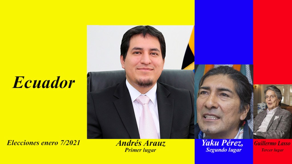 Andrés Arauz gana la primera vuelta en las presidenciales de Ecuador, mientras Lasso y Pérez se disputan voto a voto el paso a la&nbsp;segunda