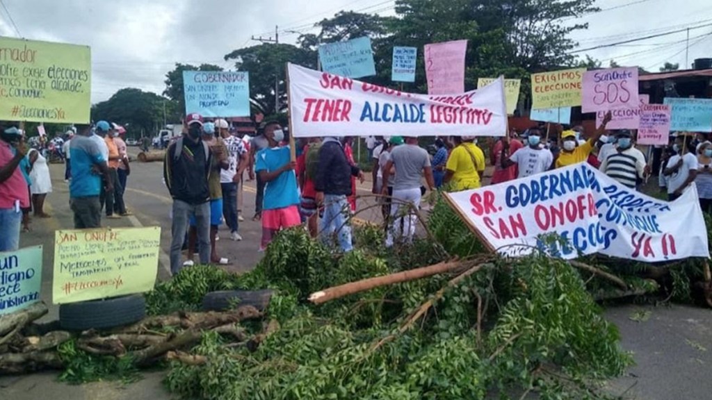 En San Onofre (Sucre) se movilizan por derechos&nbsp;democráticos