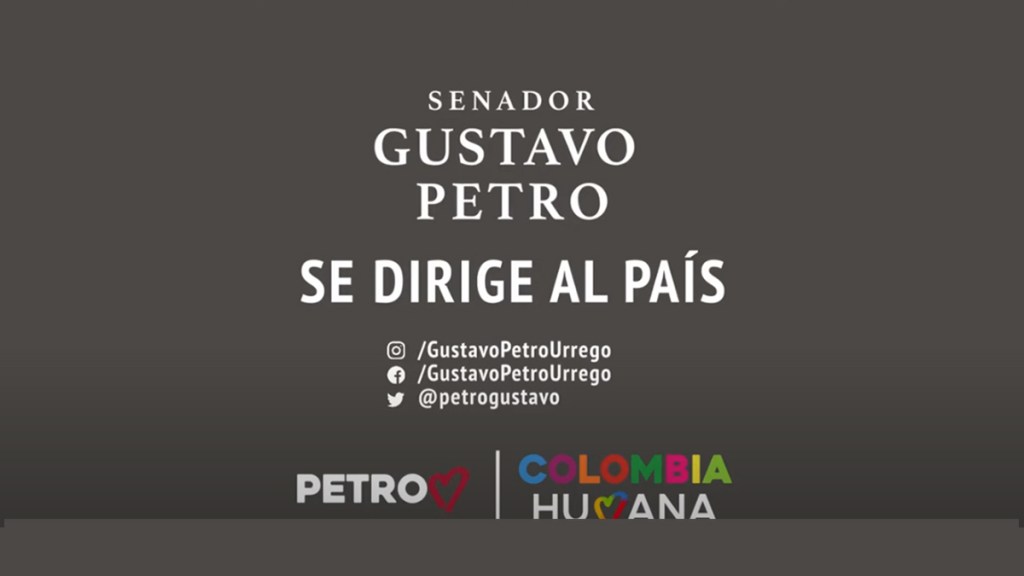 SENADOR GUSTAVO PETRO SE DIRIGE AL&nbsp;PAIS