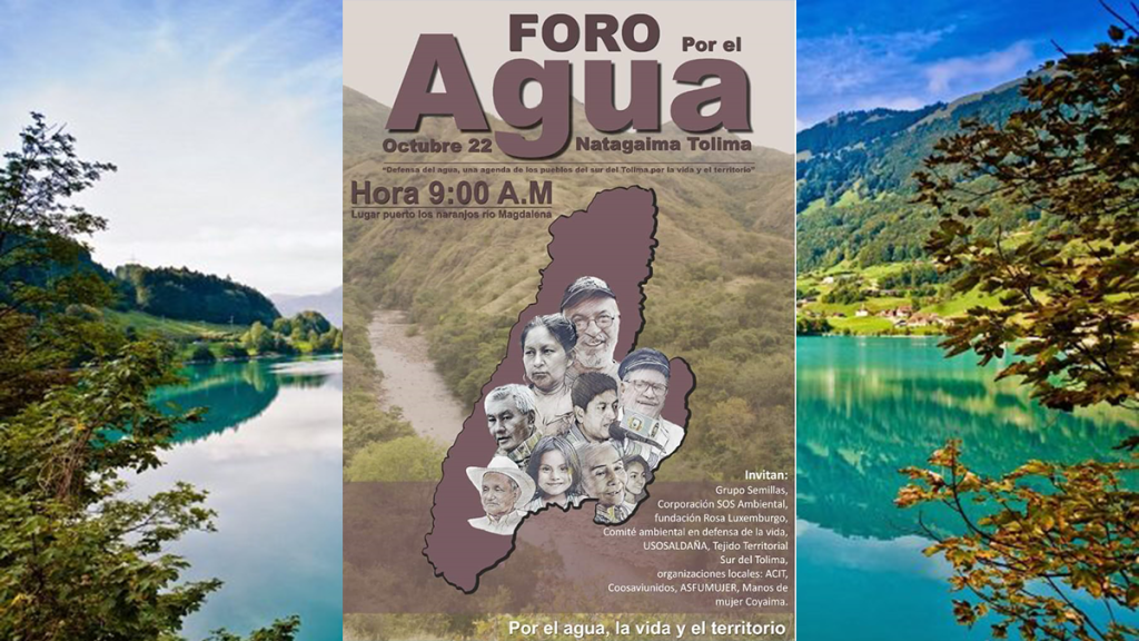 Convocan Foro por el Agua, en Natagaina,&nbsp;Tolima