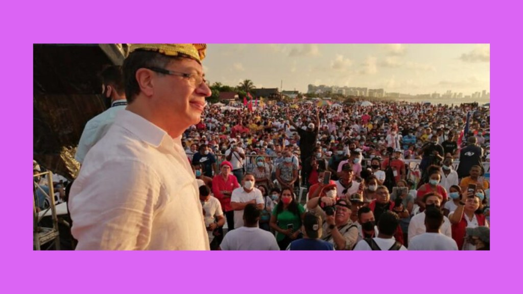 Multitudinario recibimiento a Gustavo Petro en La Boquilla y&nbsp;Cartagena