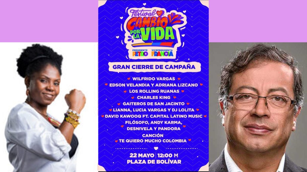 Petro y Francia Márquez cierran campaña en Bogotá el domingo 22 de&nbsp;mayo.