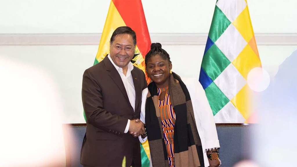 El presidente de Bolivia recibe a la vicepresidenta de&nbsp;Colombia